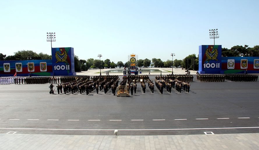 Military parade dedicated to the 100th anniversary of the Armed Forces of Azerbaijan
