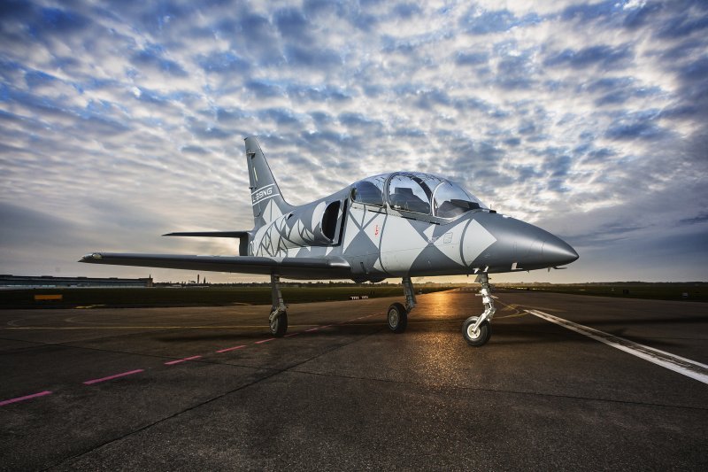 New jet aircraft L-39NG rolled out from the hangar