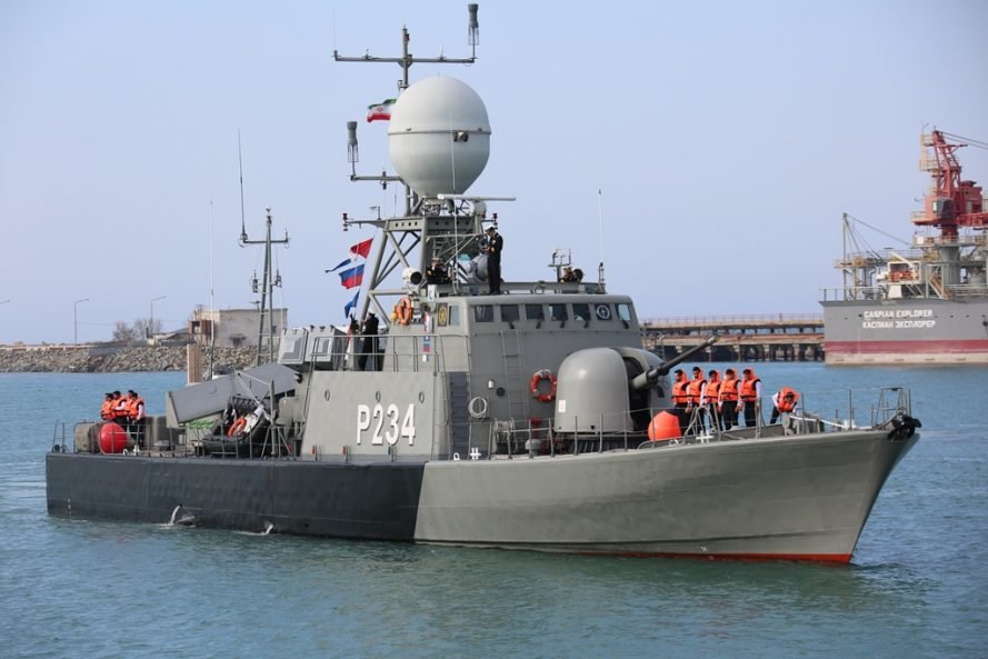 Iranian military ships visited Kazakhstan