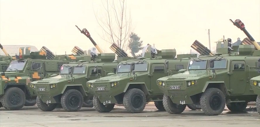 Tajik Army demonstrated Chinese-made CS/VN3 Dajiang armored vehicles