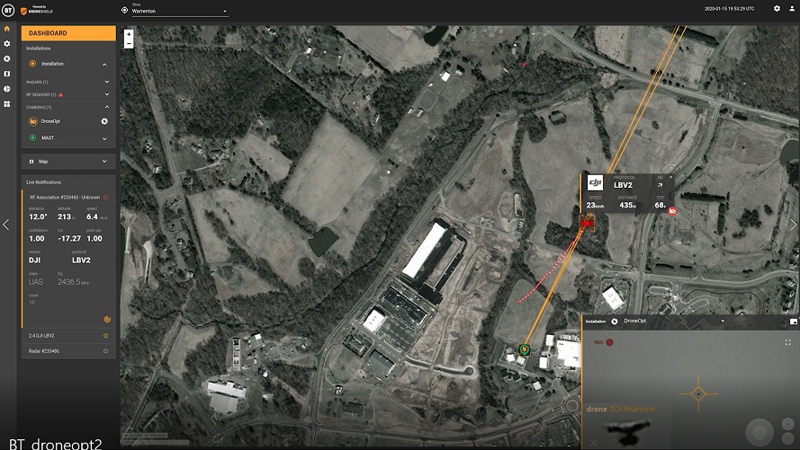 DroneShield announced DroneOptID drone detection, identification and tracking systems