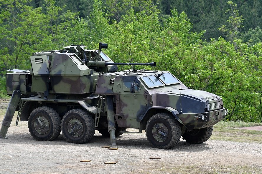 Serbian Army firing with 40 mm time ammunition as part of the verification testing of the L-70 Bofors AA gun