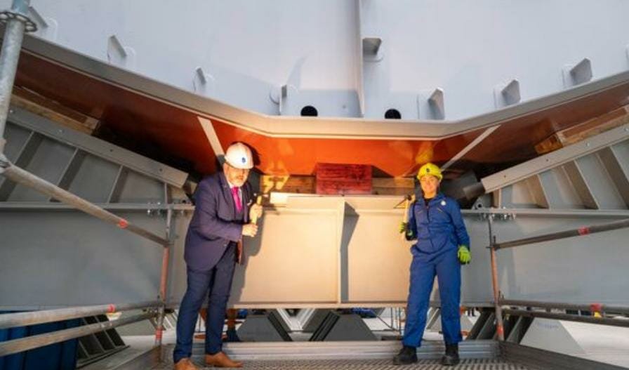 Babcock lays keel for first Royal Navy Type 31 frigate