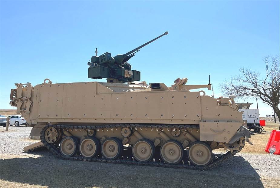 EOS demonstrates integration of its R800S C-UAS weapon station on US AMPV tracked armored