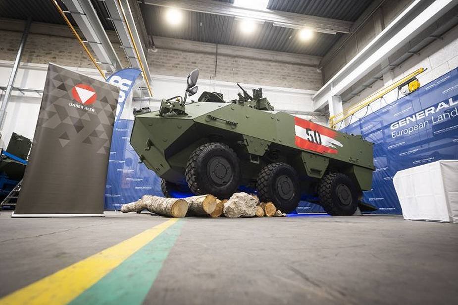 Austrian army takes delivery of the 50th Pandur EVO 6×6 armored vehicle