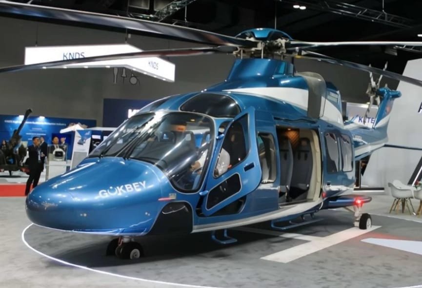 Turkish Aerospace Showcases Multi-Role T625 Gökbey Helicopter at DSA 2024