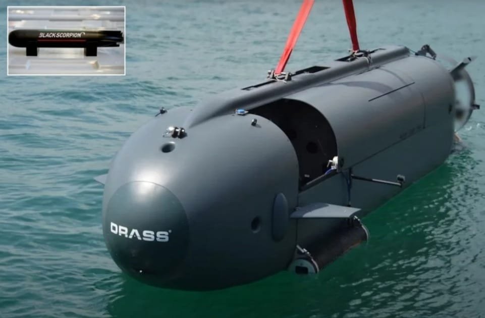 Drass and Leonardo Enhance Maritime Security with DS8 Submersible and Black Scorpion Torpedo