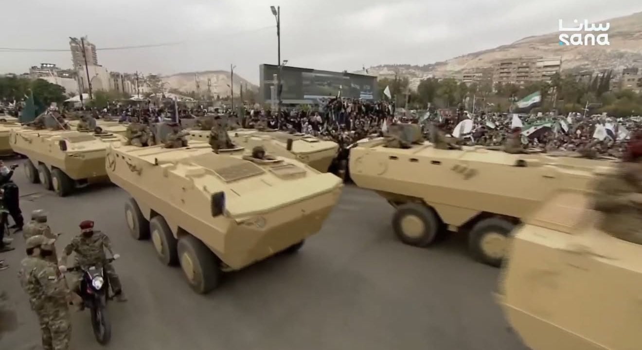 Syrian Army Parades Turkish-Supplied Armored Vehicles
